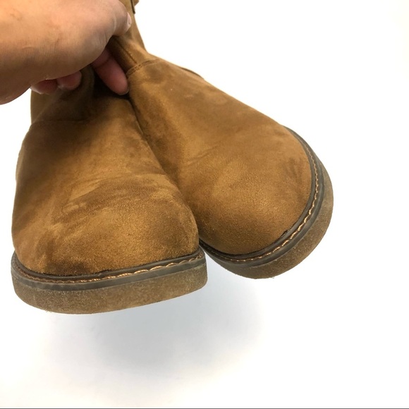 AMANDA BLUE faux suede bow back windsor boots zip side size 10/41 - Picture 5 of 15